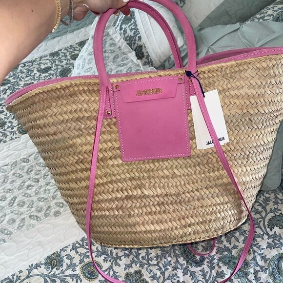 JACQUEMUS Pink Le Grand Panier Soleil Tote Bag JACQUEMUS Le Grand Panier Soleil - Picture 3 of 16